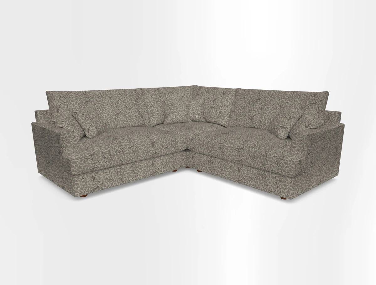 Slingsby Small Fitted Cover Corner Unit LHF & RHF in Two Tone Plain Biscuit.  Loose cover version available