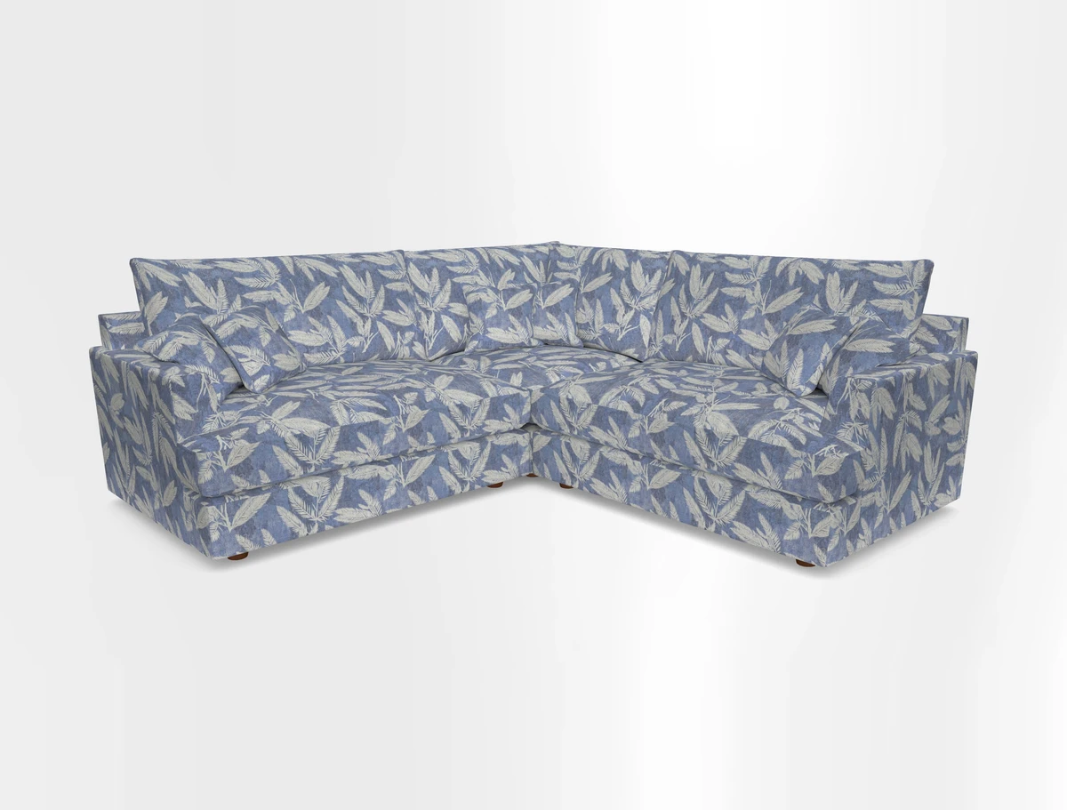 Slingsby Small Fitted Cover Corner Unit LHF & RHF in Two Tone Plain Biscuit.  Loose cover version available