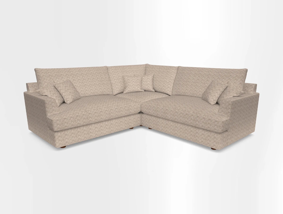 Slingsby Small Fitted Cover Corner Unit LHF & RHF in Two Tone Plain Biscuit.  Loose cover version available