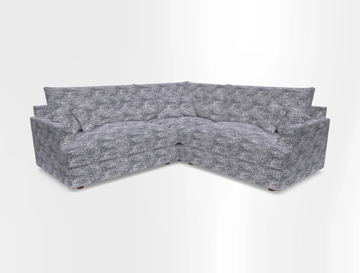 Slingsby Small Fitted Cover Corner Unit LHF & RHF in Two Tone Plain Biscuit.  Loose cover version available