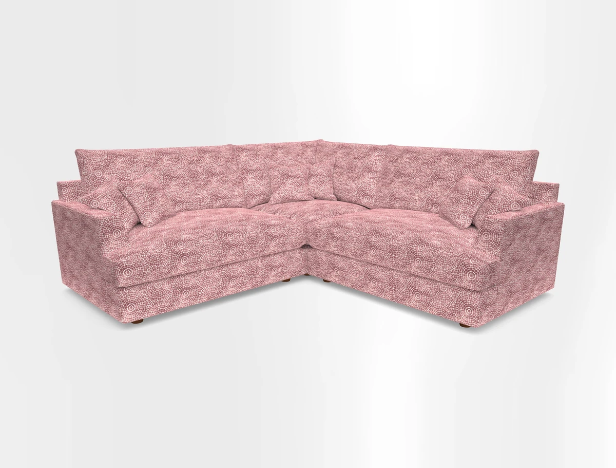 Slingsby Small Fitted Cover Corner Unit LHF & RHF in Two Tone Plain Biscuit.  Loose cover version available