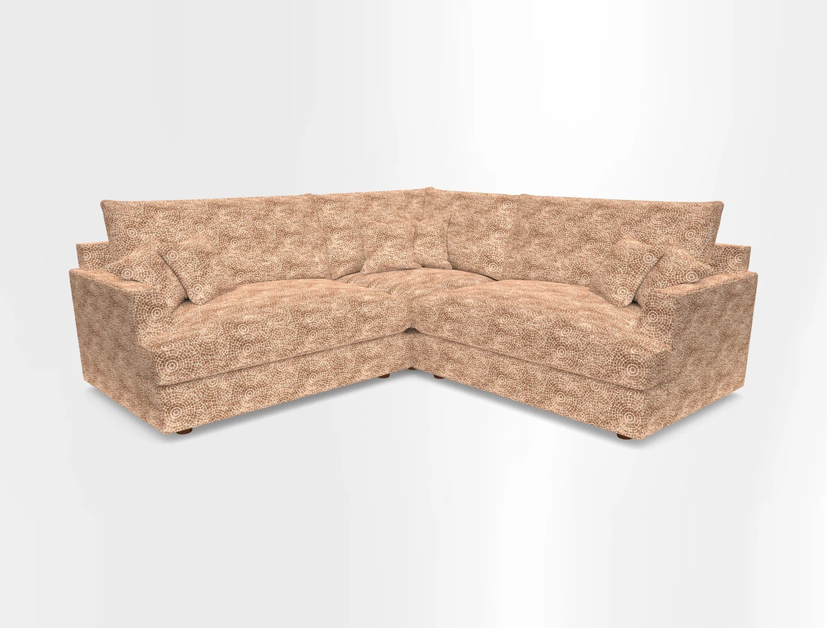 Slingsby Small Fitted Cover Corner Unit LHF & RHF in Two Tone Plain Biscuit.  Loose cover version available