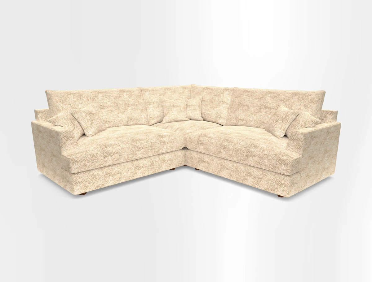 Slingsby Small Fitted Cover Corner Unit LHF & RHF in Two Tone Plain Biscuit.  Loose cover version available