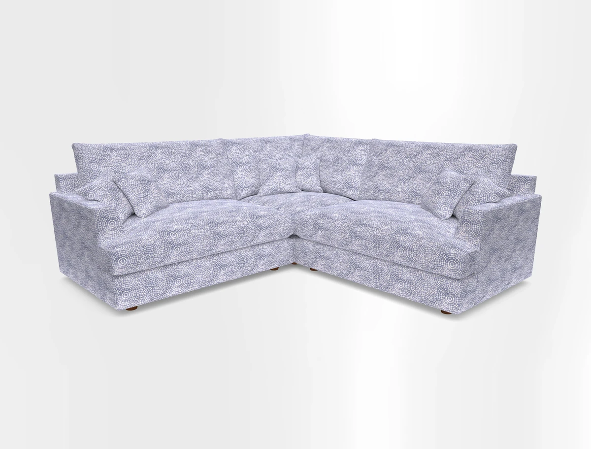 Slingsby Small Fitted Cover Corner Unit LHF & RHF in Two Tone Plain Biscuit.  Loose cover version available