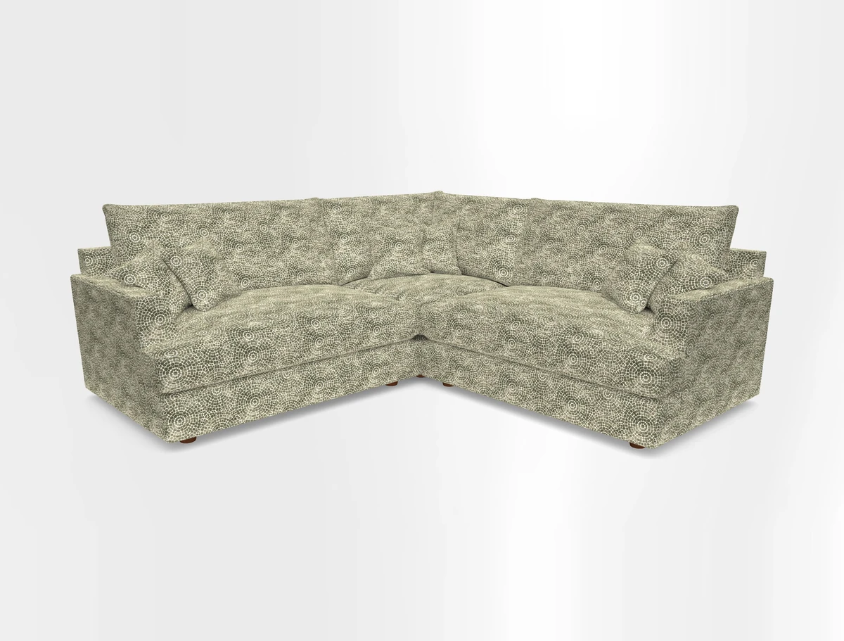 Slingsby Small Fitted Cover Corner Unit LHF & RHF in Two Tone Plain Biscuit.  Loose cover version available