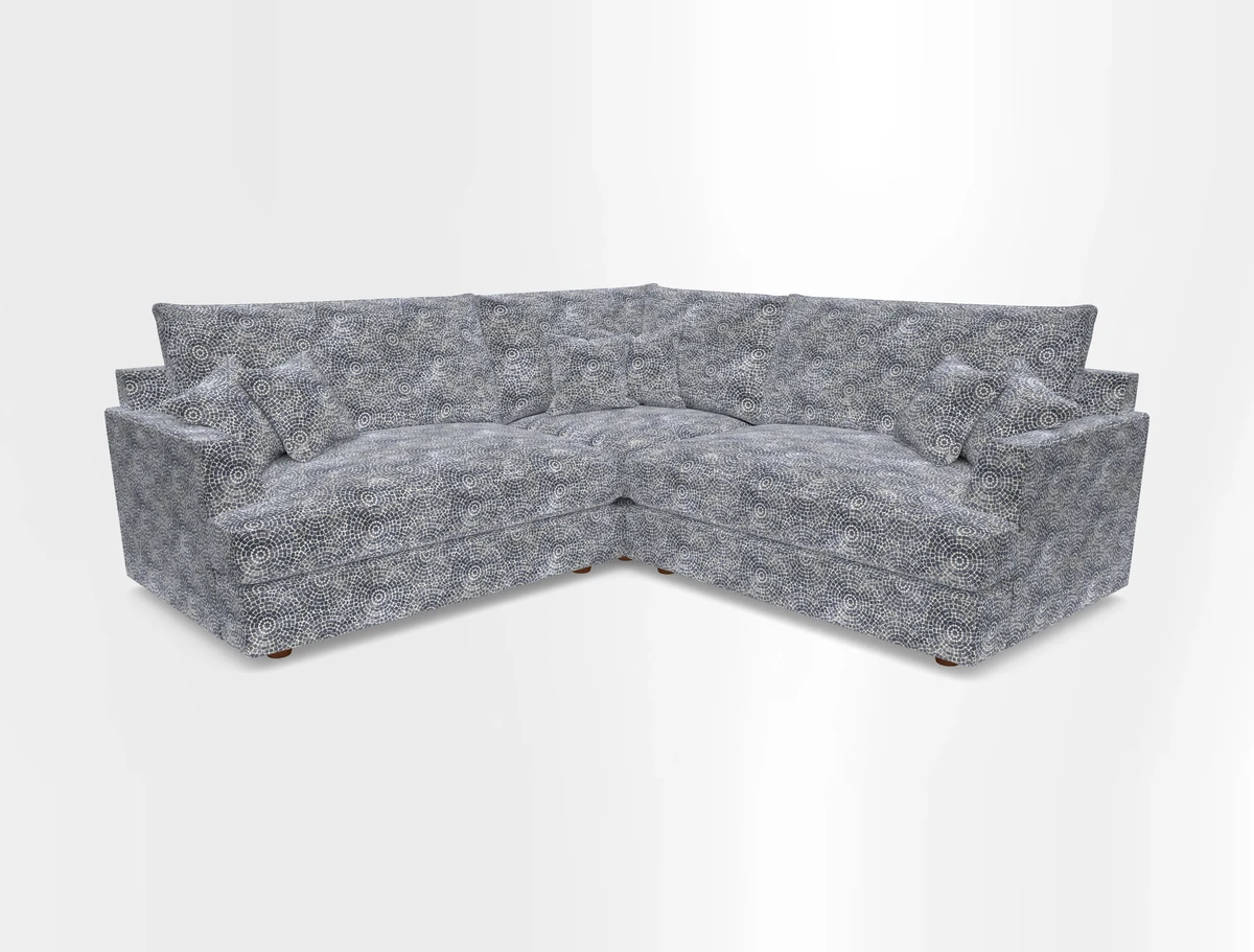 Slingsby Small Fitted Cover Corner Unit LHF & RHF in Two Tone Plain Biscuit.  Loose cover version available