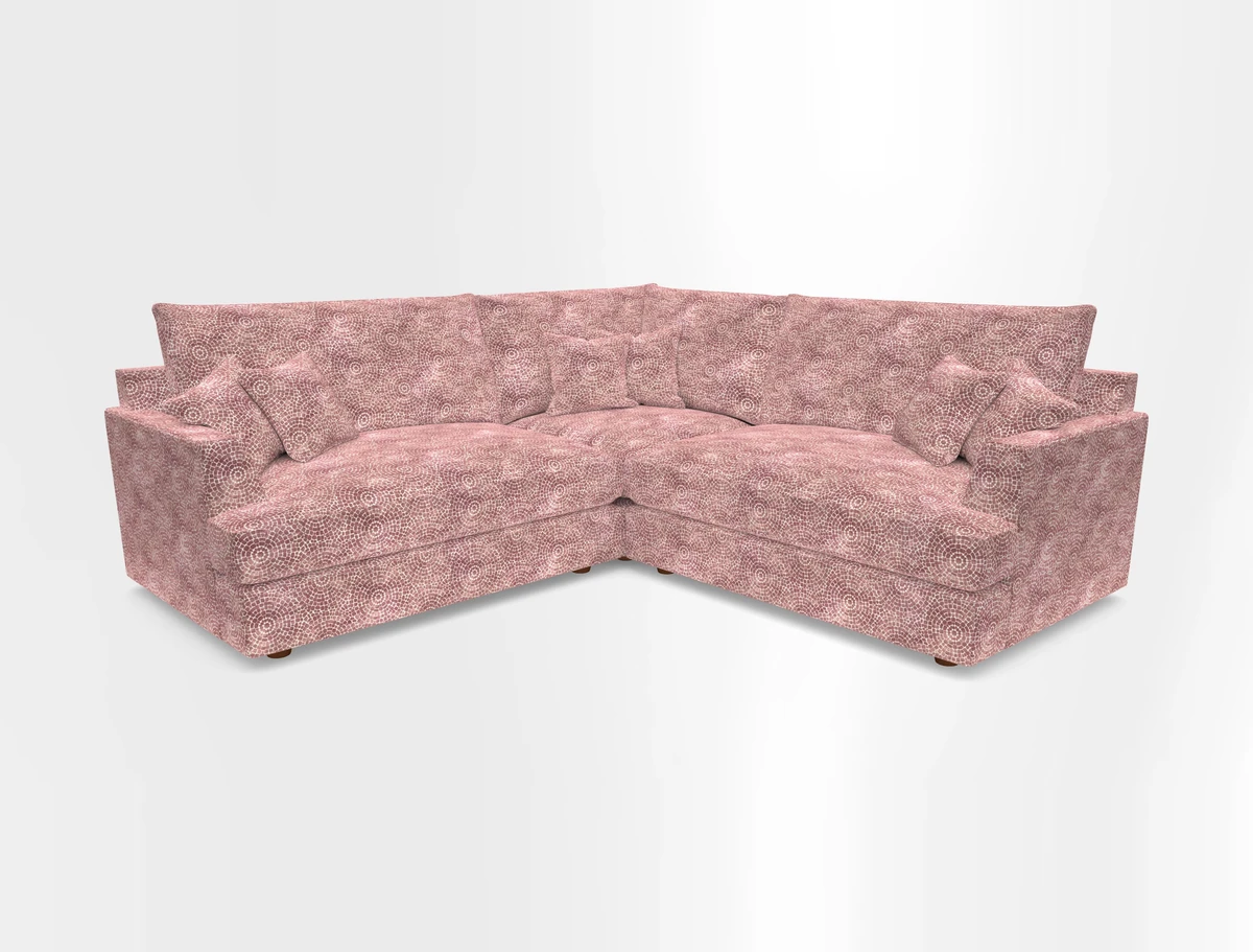 Slingsby Small Fitted Cover Corner Unit LHF & RHF in Two Tone Plain Biscuit.  Loose cover version available