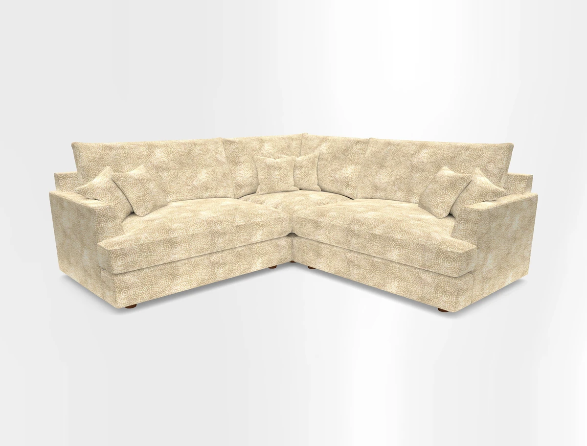 Slingsby Small Fitted Cover Corner Unit LHF & RHF in Two Tone Plain Biscuit.  Loose cover version available
