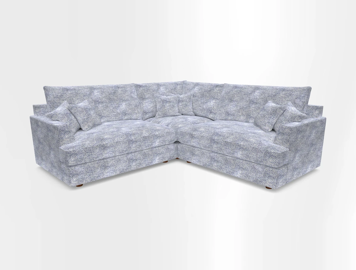 Slingsby Small Fitted Cover Corner Unit LHF & RHF in Two Tone Plain Biscuit.  Loose cover version available
