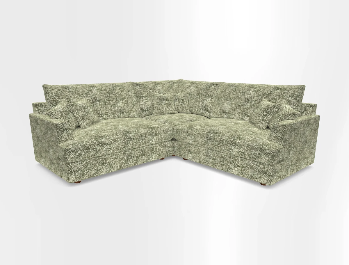 Slingsby Small Fitted Cover Corner Unit LHF & RHF in Two Tone Plain Biscuit.  Loose cover version available