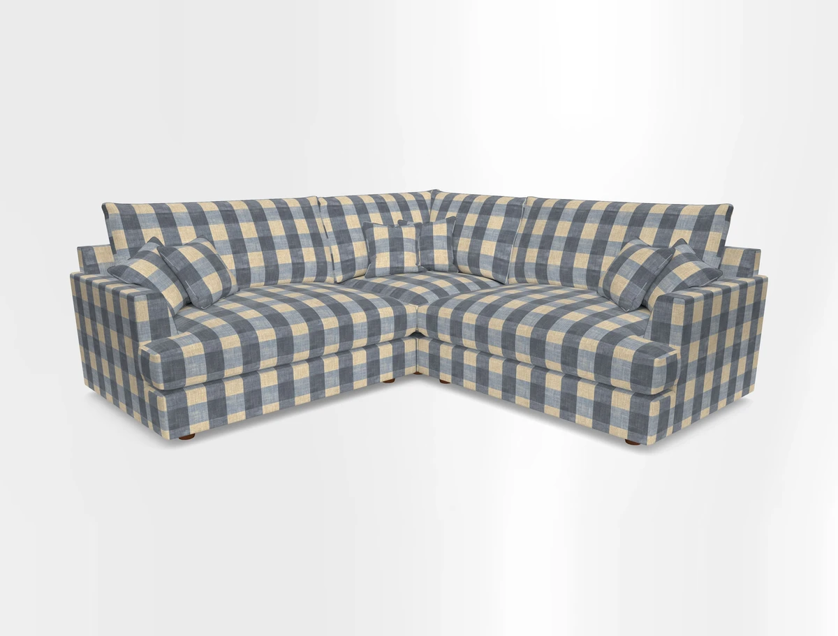 Slingsby Small Fitted Cover Corner Unit LHF & RHF in Two Tone Plain Biscuit.  Loose cover version available