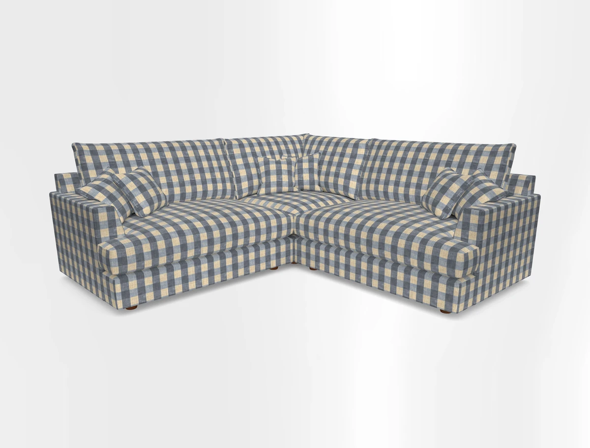 Slingsby Small Fitted Cover Corner Unit LHF & RHF in Two Tone Plain Biscuit.  Loose cover version available