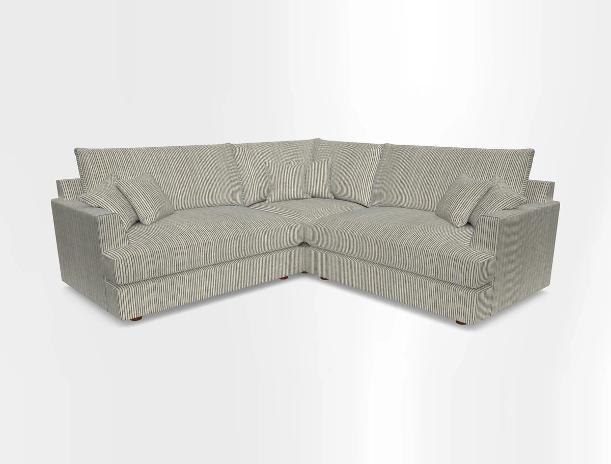Slingsby Small Fitted Cover Corner Unit LHF & RHF in Two Tone Plain Biscuit.  Loose cover version available