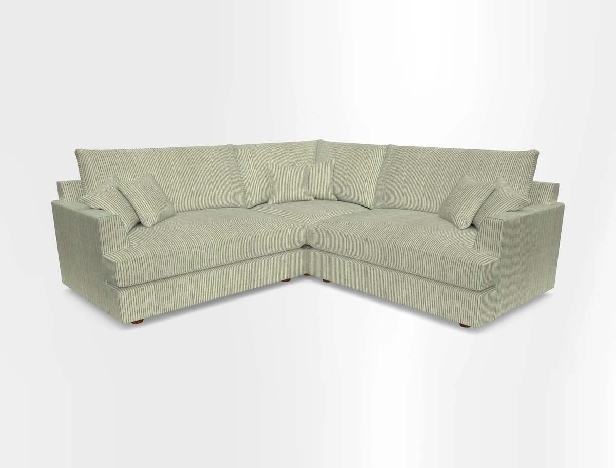Slingsby Small Fitted Cover Corner Unit LHF & RHF in Two Tone Plain Biscuit.  Loose cover version available