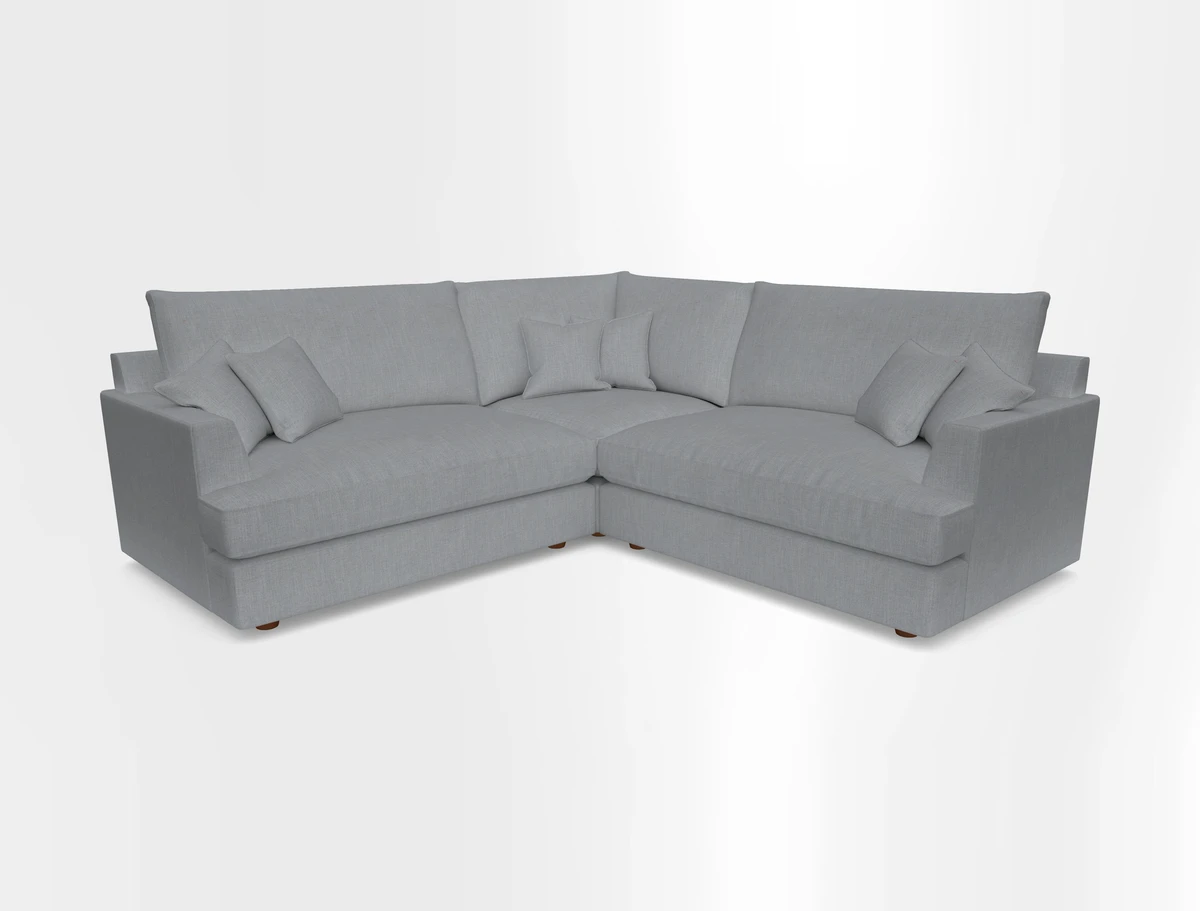 Slingsby Small Fitted Cover Corner Unit LHF & RHF in Two Tone Plain Biscuit.  Loose cover version available
