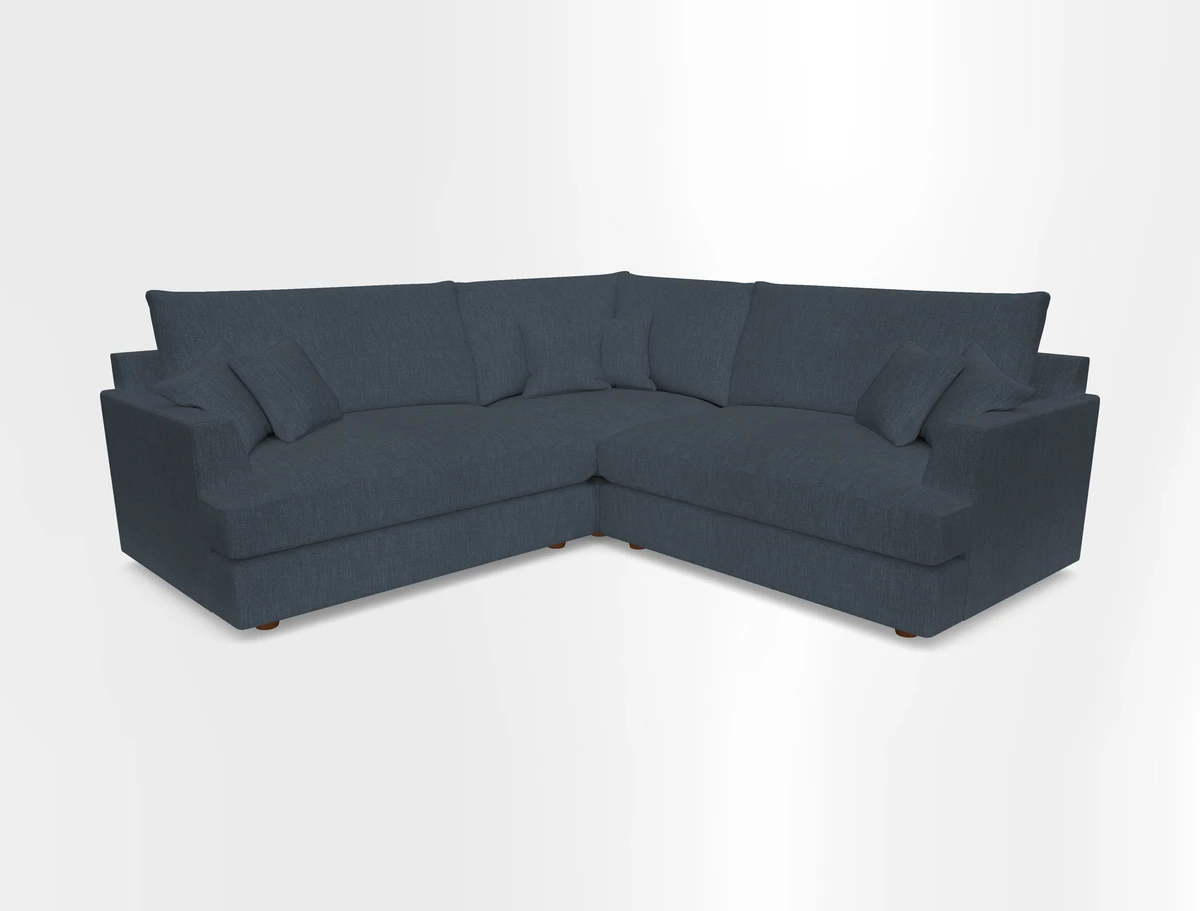 Slingsby Small Fitted Cover Corner Unit LHF & RHF in Two Tone Plain Biscuit.  Loose cover version available
