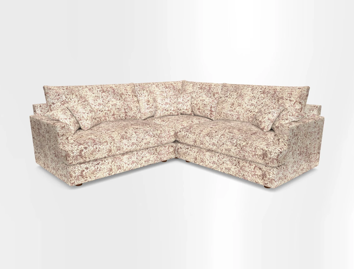 Slingsby Small Fitted Cover Corner Unit LHF & RHF in Two Tone Plain Biscuit.  Loose cover version available