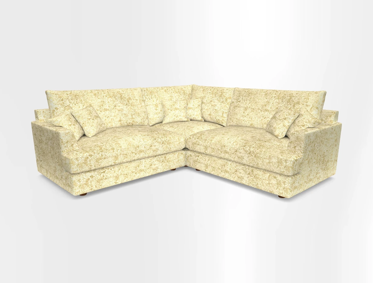 Slingsby Small Fitted Cover Corner Unit LHF & RHF in Two Tone Plain Biscuit.  Loose cover version available