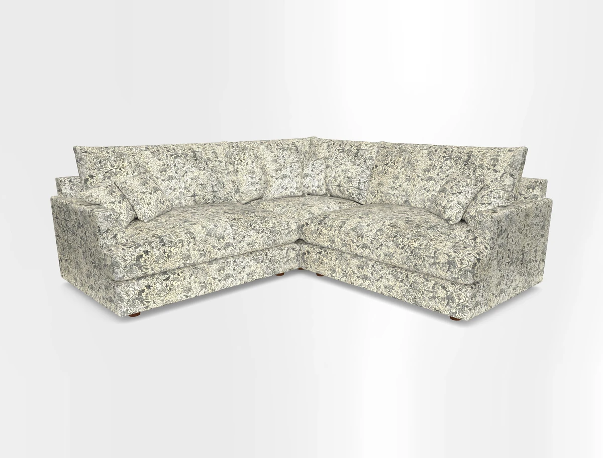 Slingsby Small Fitted Cover Corner Unit LHF & RHF in Two Tone Plain Biscuit.  Loose cover version available