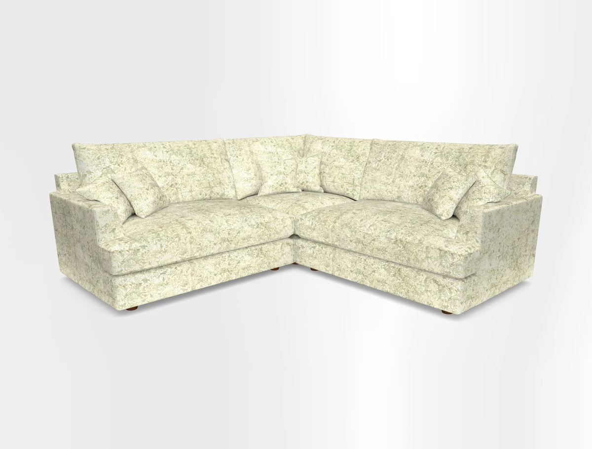 Slingsby Small Fitted Cover Corner Unit LHF & RHF in Two Tone Plain Biscuit.  Loose cover version available