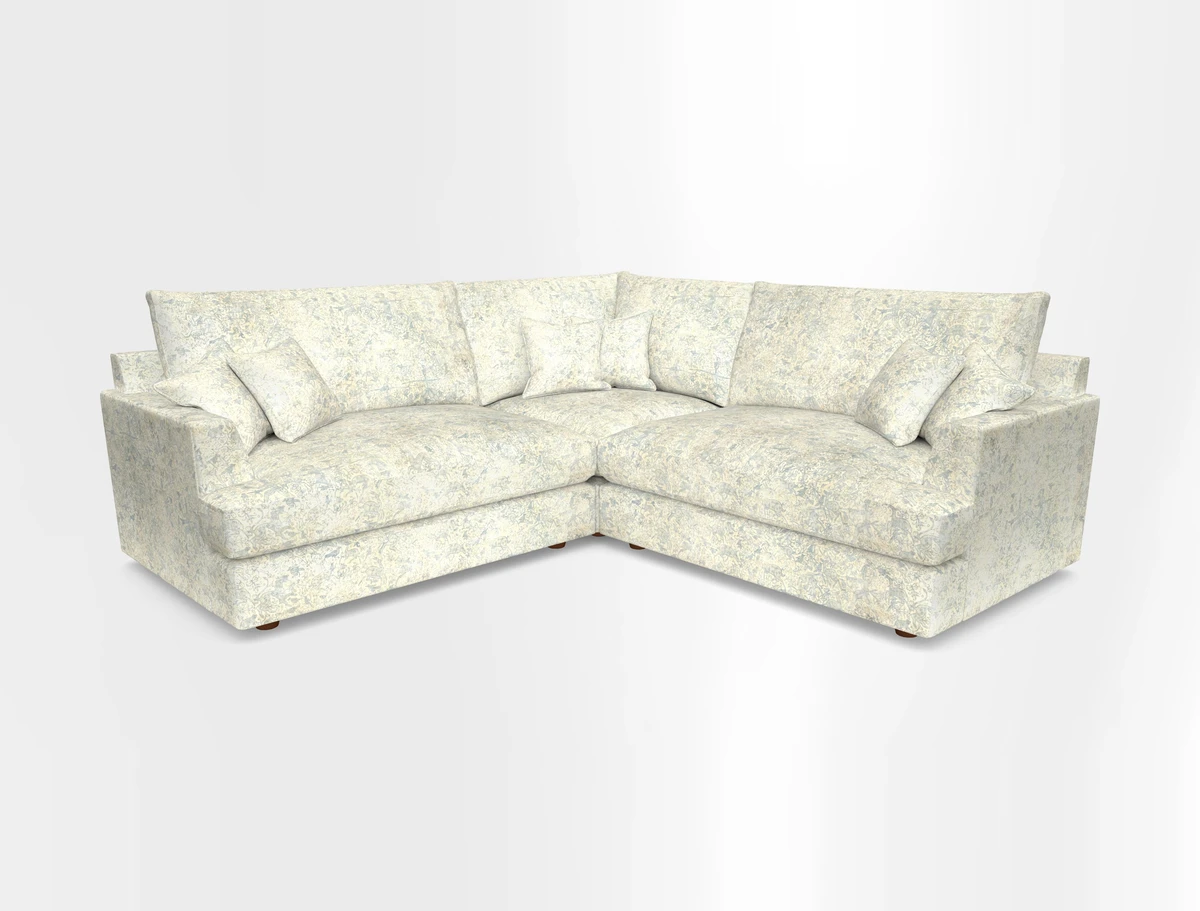 Slingsby Small Fitted Cover Corner Unit LHF & RHF in Two Tone Plain Biscuit.  Loose cover version available