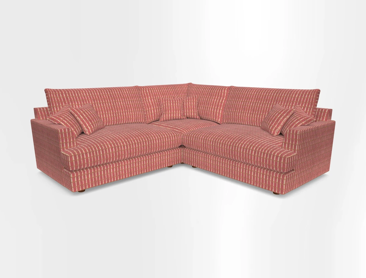 Slingsby Small Fitted Cover Corner Unit LHF & RHF in Two Tone Plain Biscuit.  Loose cover version available