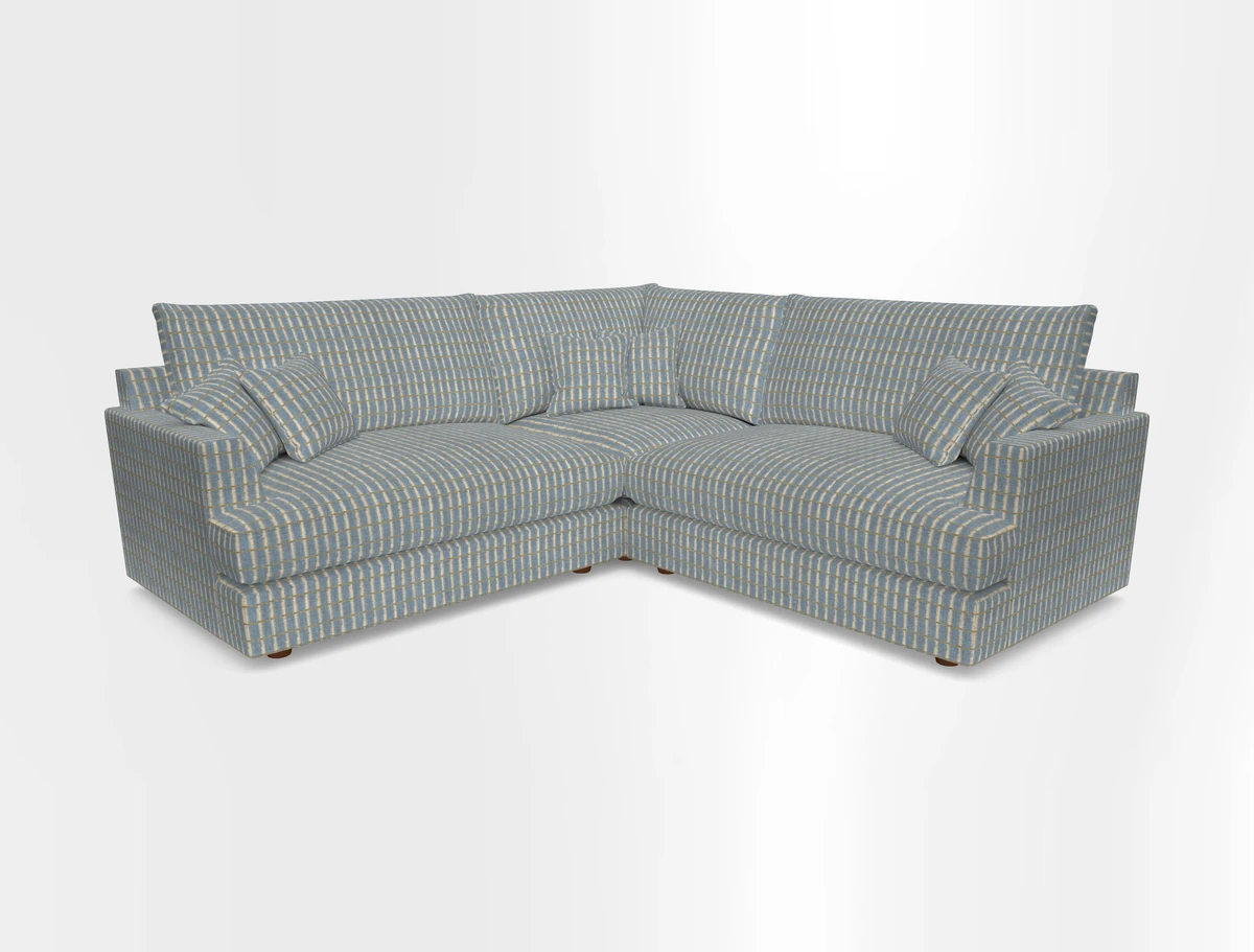 Slingsby Small Fitted Cover Corner Unit LHF & RHF in Two Tone Plain Biscuit.  Loose cover version available