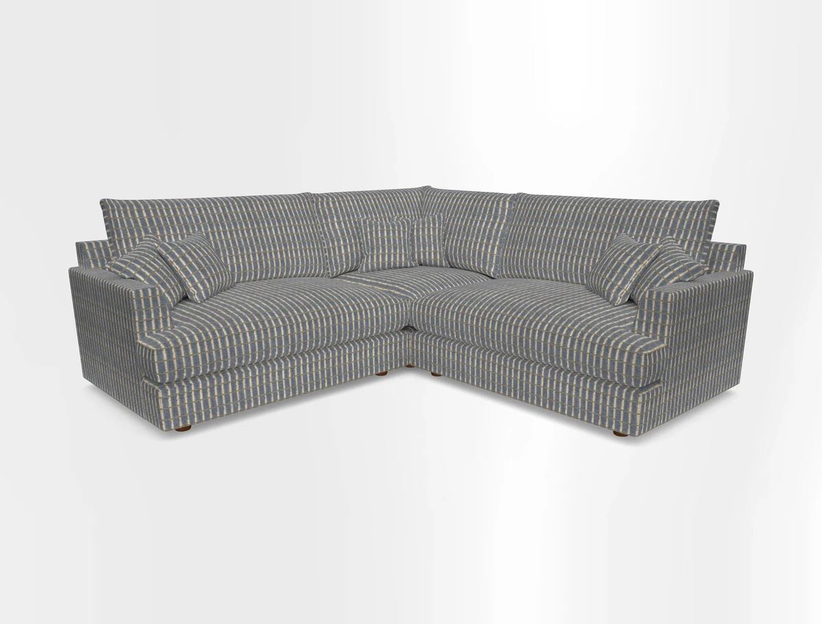 Slingsby Small Fitted Cover Corner Unit LHF & RHF in Two Tone Plain Biscuit.  Loose cover version available