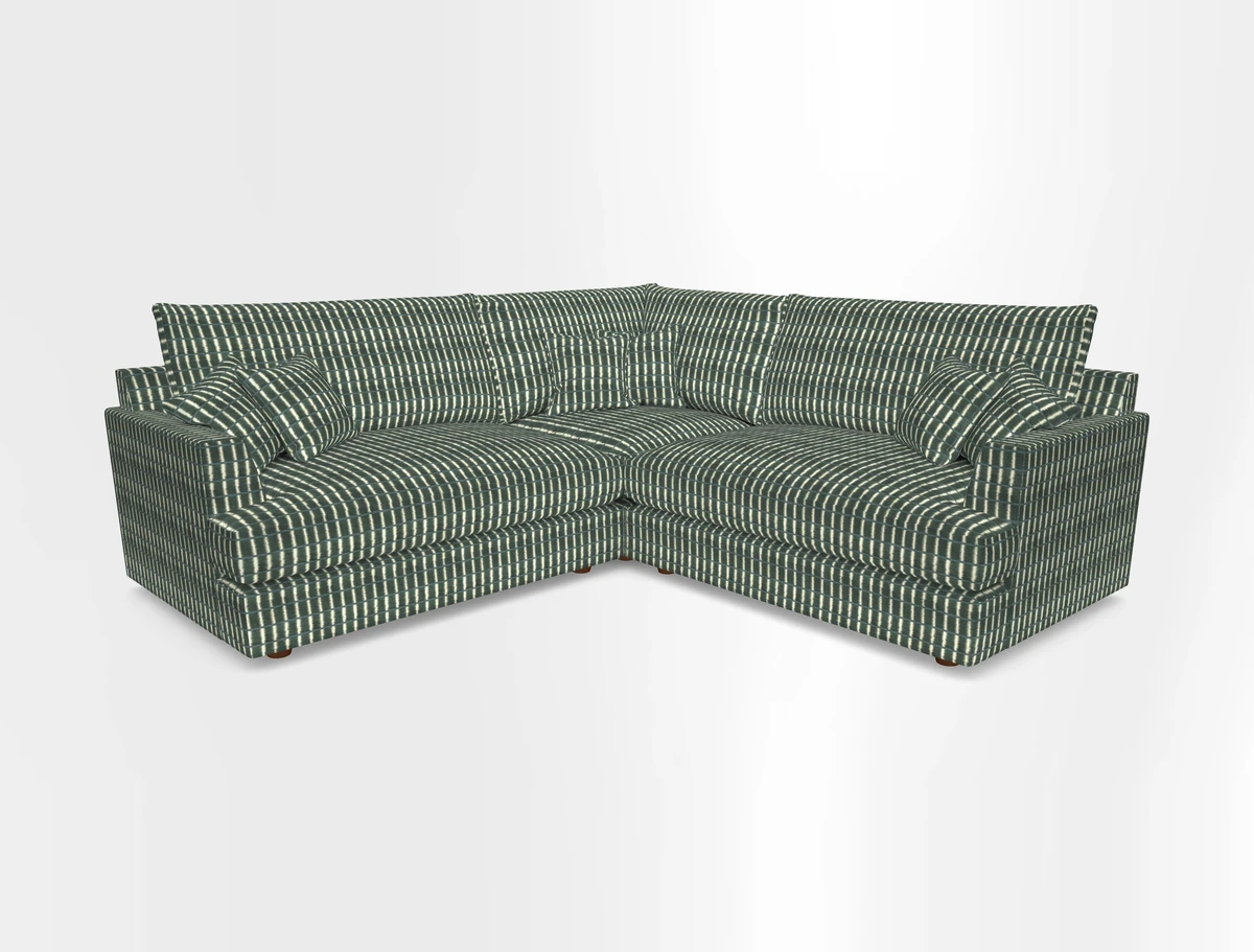 Slingsby Small Fitted Cover Corner Unit LHF & RHF in Two Tone Plain Biscuit.  Loose cover version available