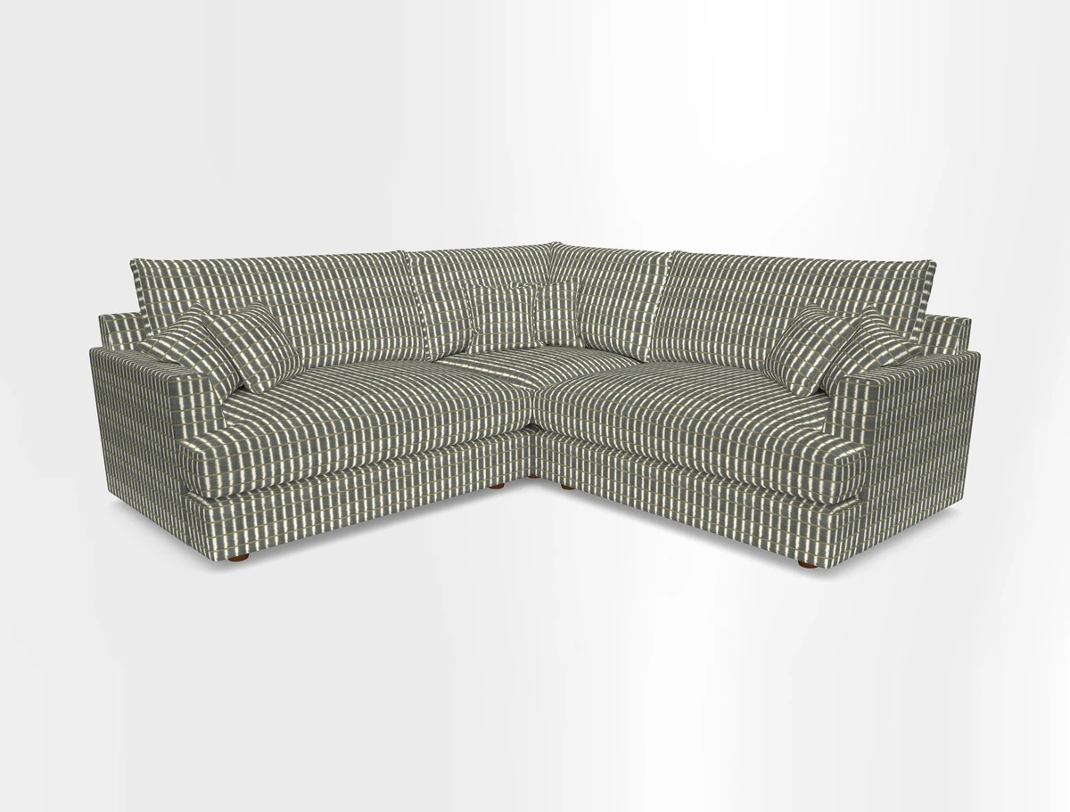 Slingsby Small Fitted Cover Corner Unit LHF & RHF in Two Tone Plain Biscuit.  Loose cover version available