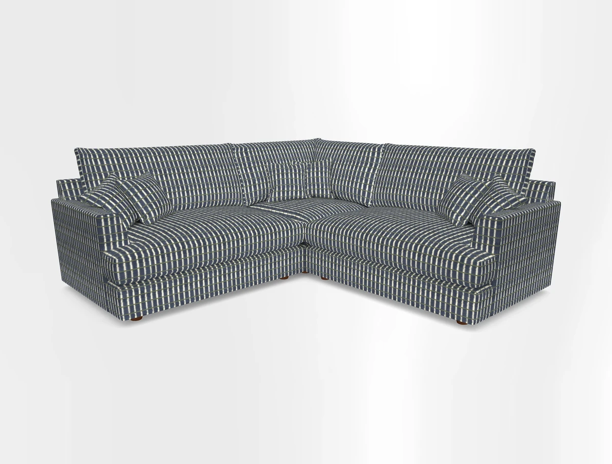Slingsby Small Fitted Cover Corner Unit LHF & RHF in Two Tone Plain Biscuit.  Loose cover version available