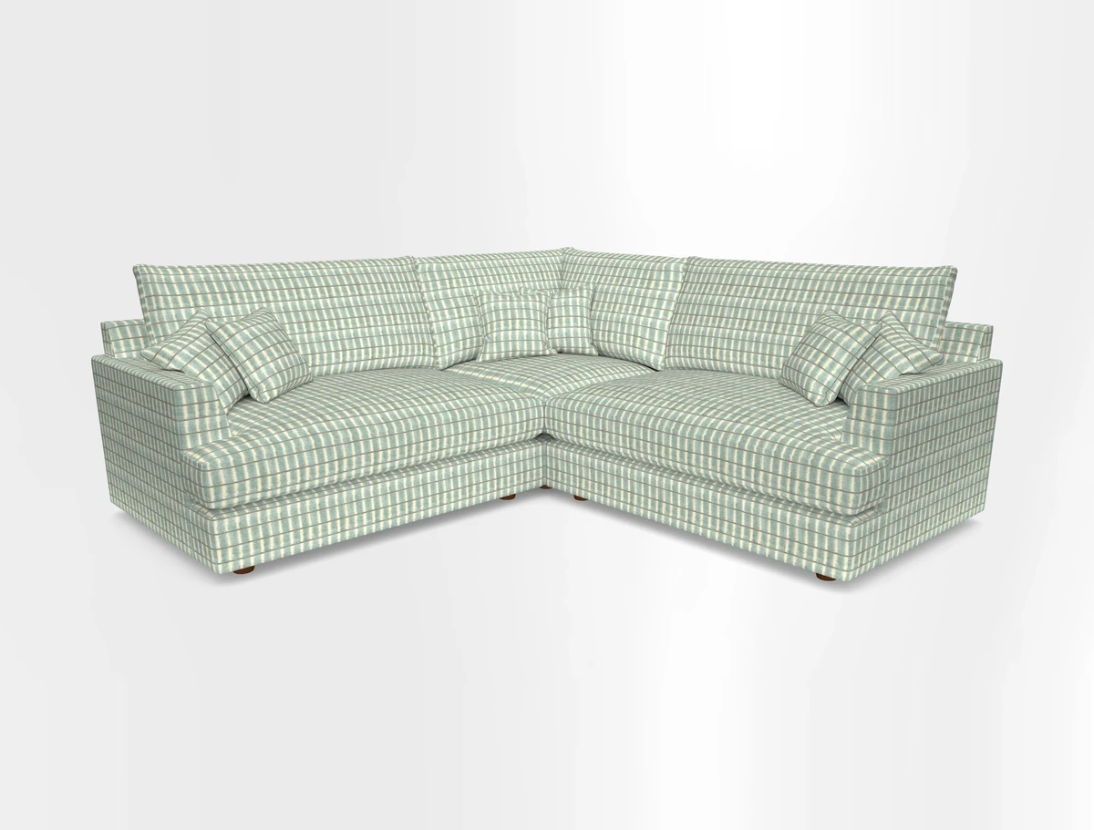 Slingsby Small Fitted Cover Corner Unit LHF & RHF in Two Tone Plain Biscuit.  Loose cover version available
