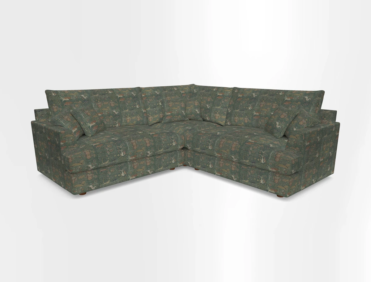 Slingsby Small Fitted Cover Corner Unit LHF & RHF in Two Tone Plain Biscuit.  Loose cover version available