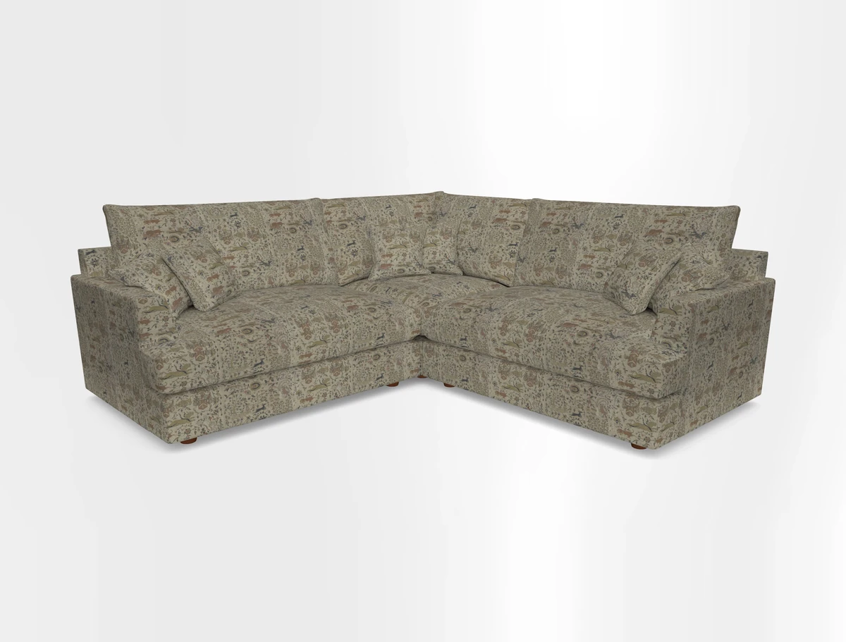 Slingsby Small Fitted Cover Corner Unit LHF & RHF in Two Tone Plain Biscuit.  Loose cover version available
