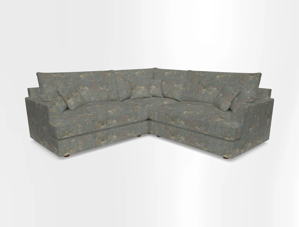 Slingsby Small Fitted Cover Corner Unit LHF & RHF in Two Tone Plain Biscuit.  Loose cover version available