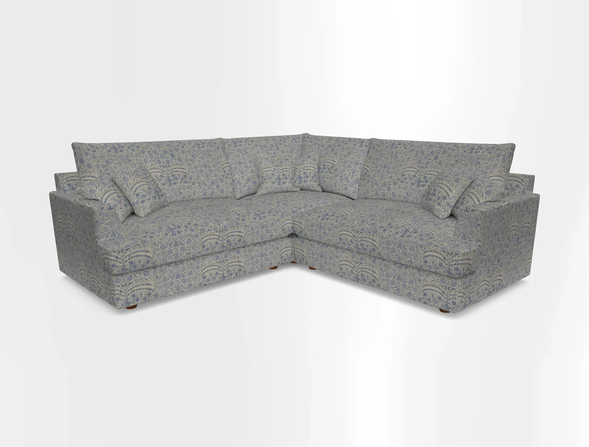 Slingsby Small Fitted Cover Corner Unit LHF & RHF in Two Tone Plain Biscuit.  Loose cover version available
