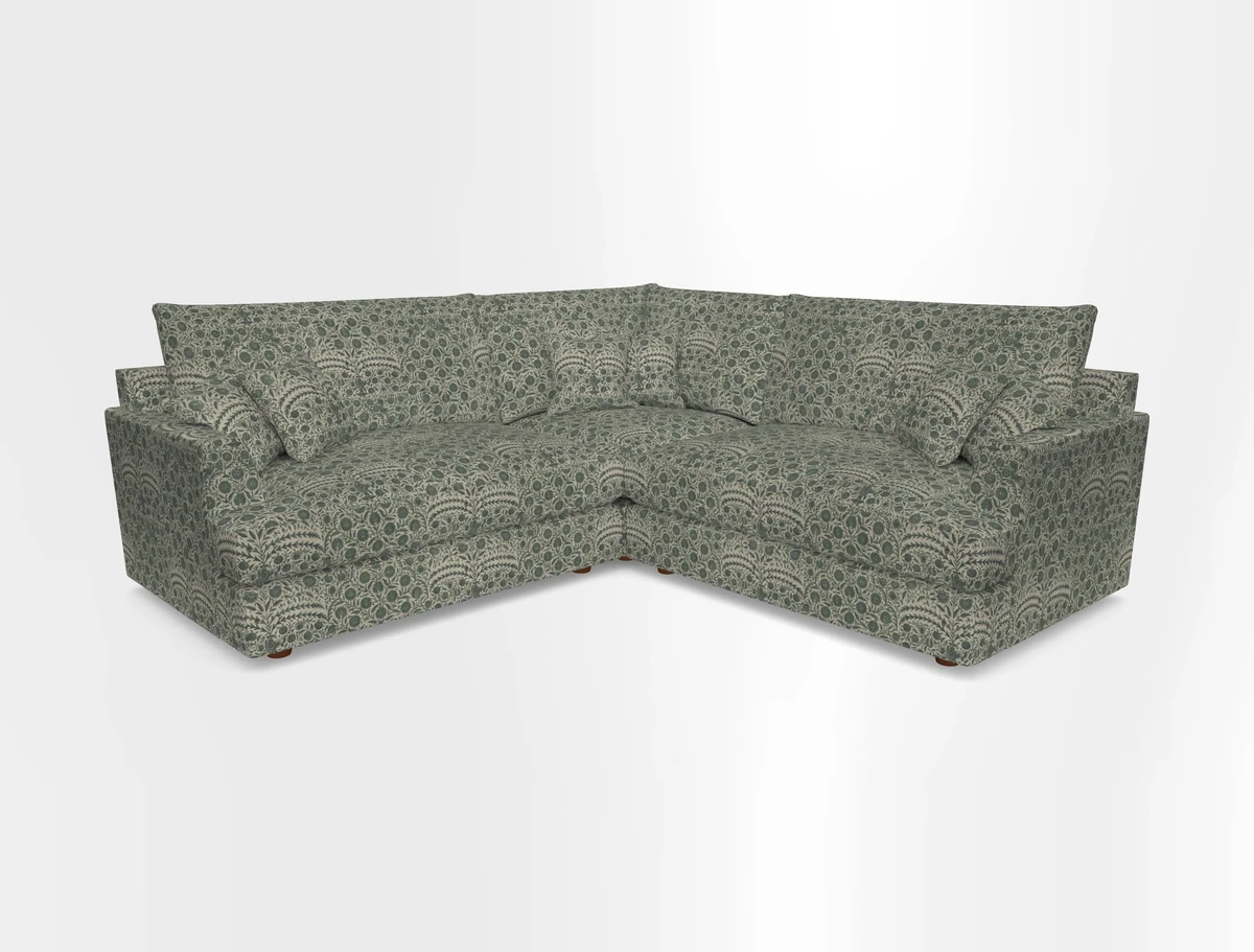 Slingsby Small Fitted Cover Corner Unit LHF & RHF in Two Tone Plain Biscuit.  Loose cover version available