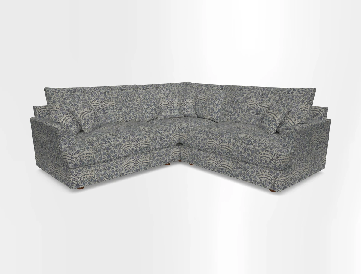 Slingsby Small Fitted Cover Corner Unit LHF & RHF in Two Tone Plain Biscuit.  Loose cover version available