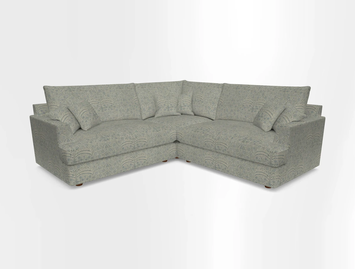 Slingsby Small Fitted Cover Corner Unit LHF & RHF in Two Tone Plain Biscuit.  Loose cover version available