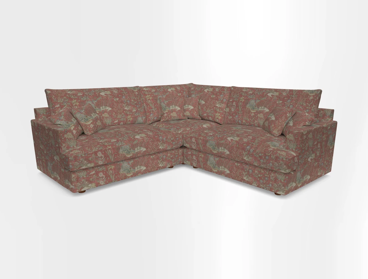Slingsby Small Fitted Cover Corner Unit LHF & RHF in Two Tone Plain Biscuit.  Loose cover version available