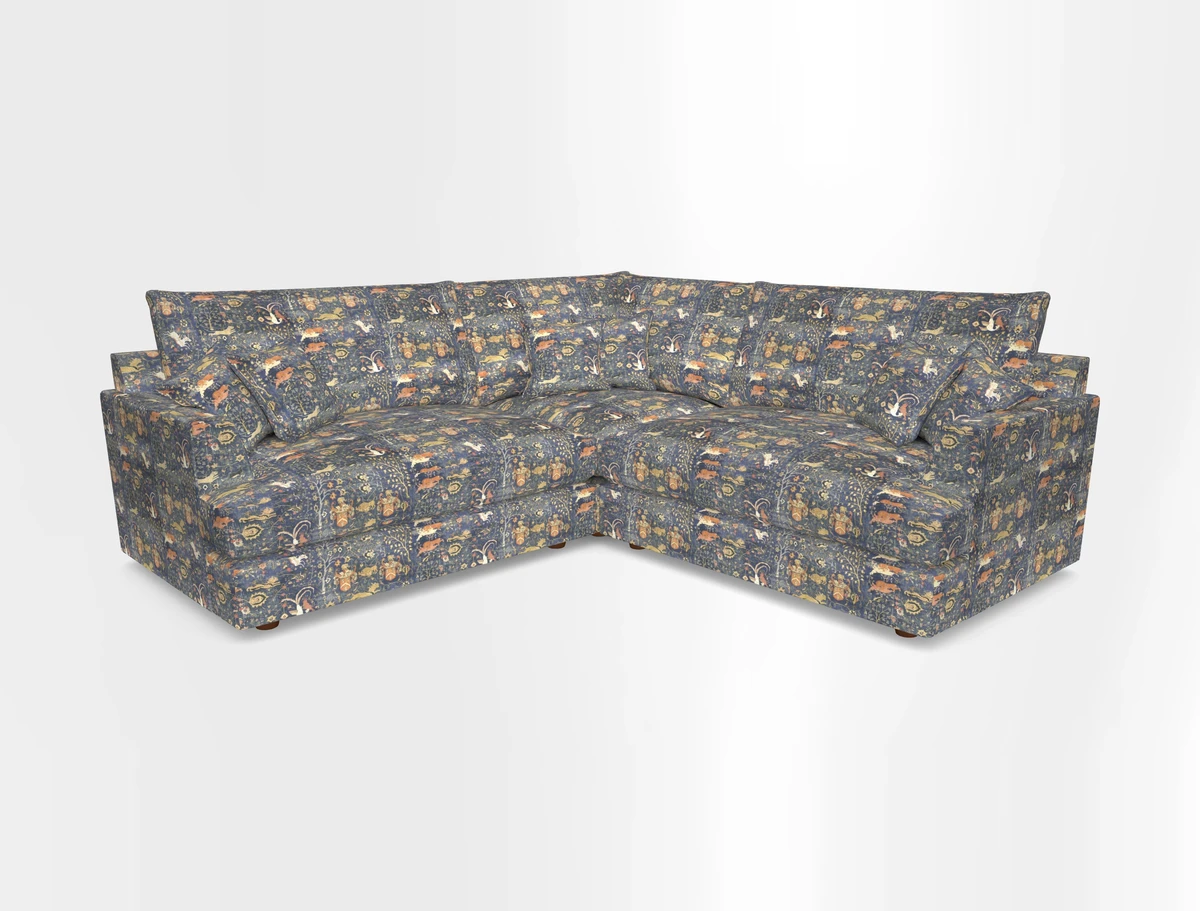 Slingsby Small Fitted Cover Corner Unit LHF & RHF in Two Tone Plain Biscuit.  Loose cover version available