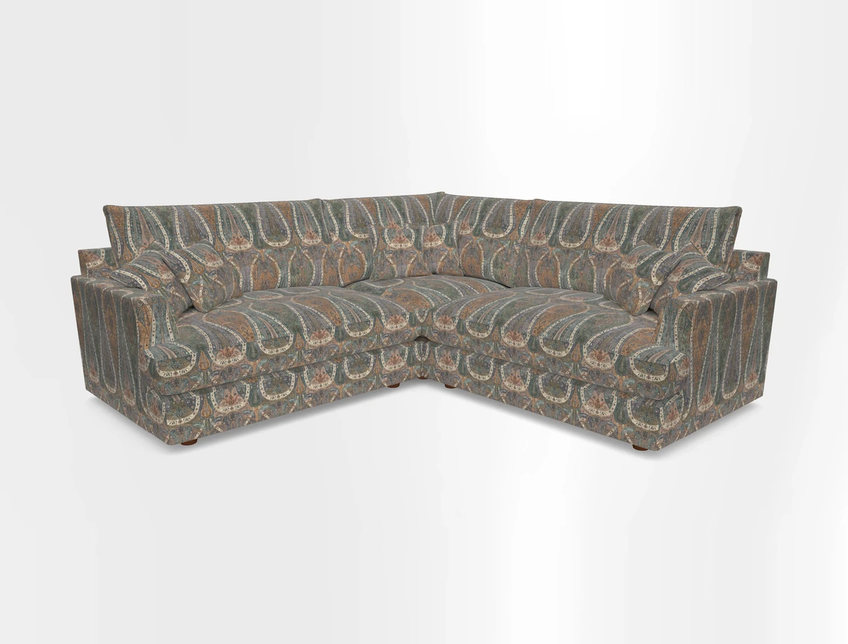 Slingsby Small Fitted Cover Corner Unit LHF & RHF in Two Tone Plain Biscuit.  Loose cover version available