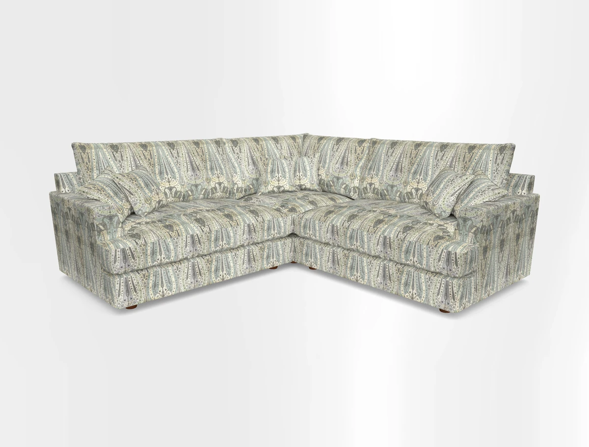 Slingsby Small Fitted Cover Corner Unit LHF & RHF in Two Tone Plain Biscuit.  Loose cover version available