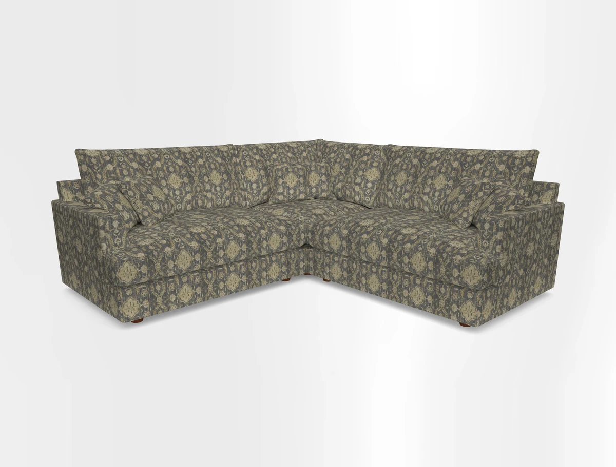 Slingsby Small Fitted Cover Corner Unit LHF & RHF in Two Tone Plain Biscuit.  Loose cover version available