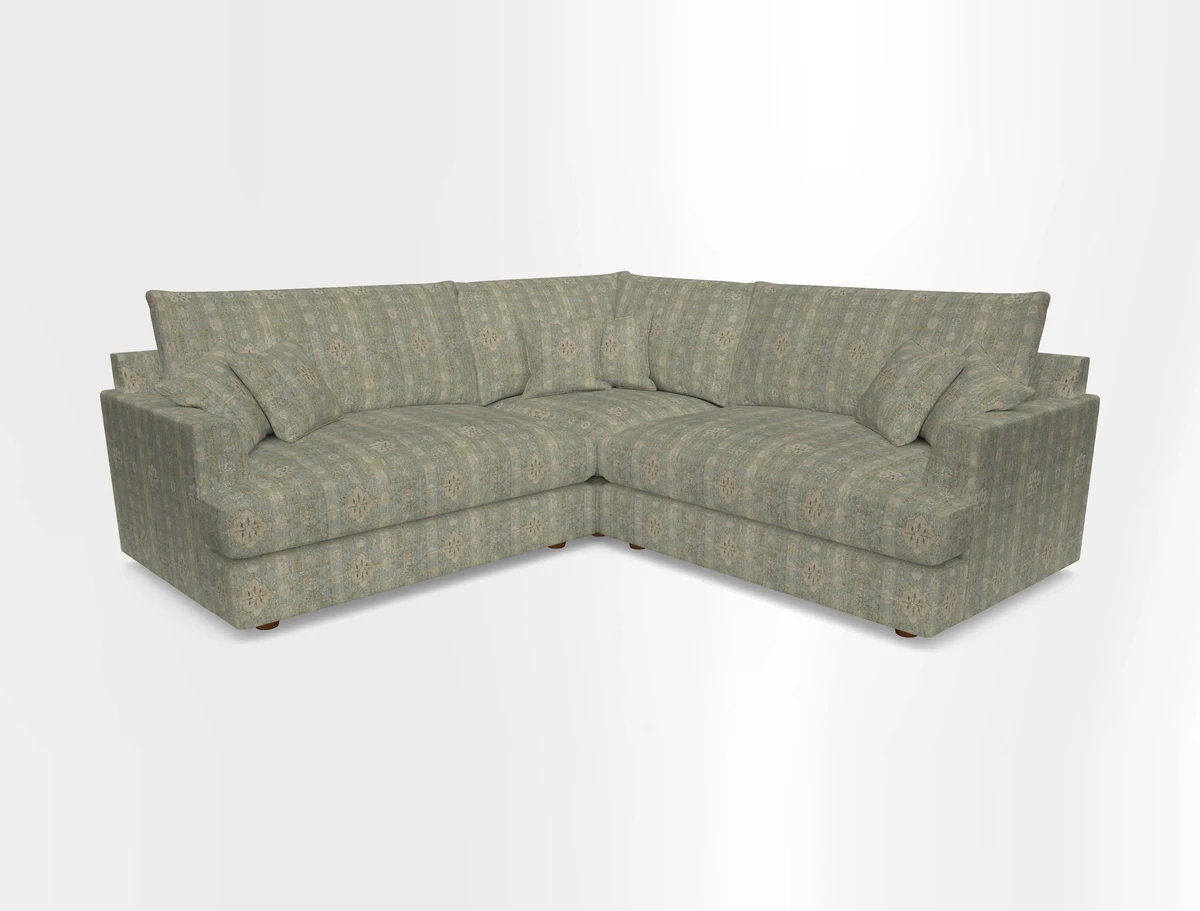 Slingsby Small Fitted Cover Corner Unit LHF & RHF in Two Tone Plain Biscuit.  Loose cover version available