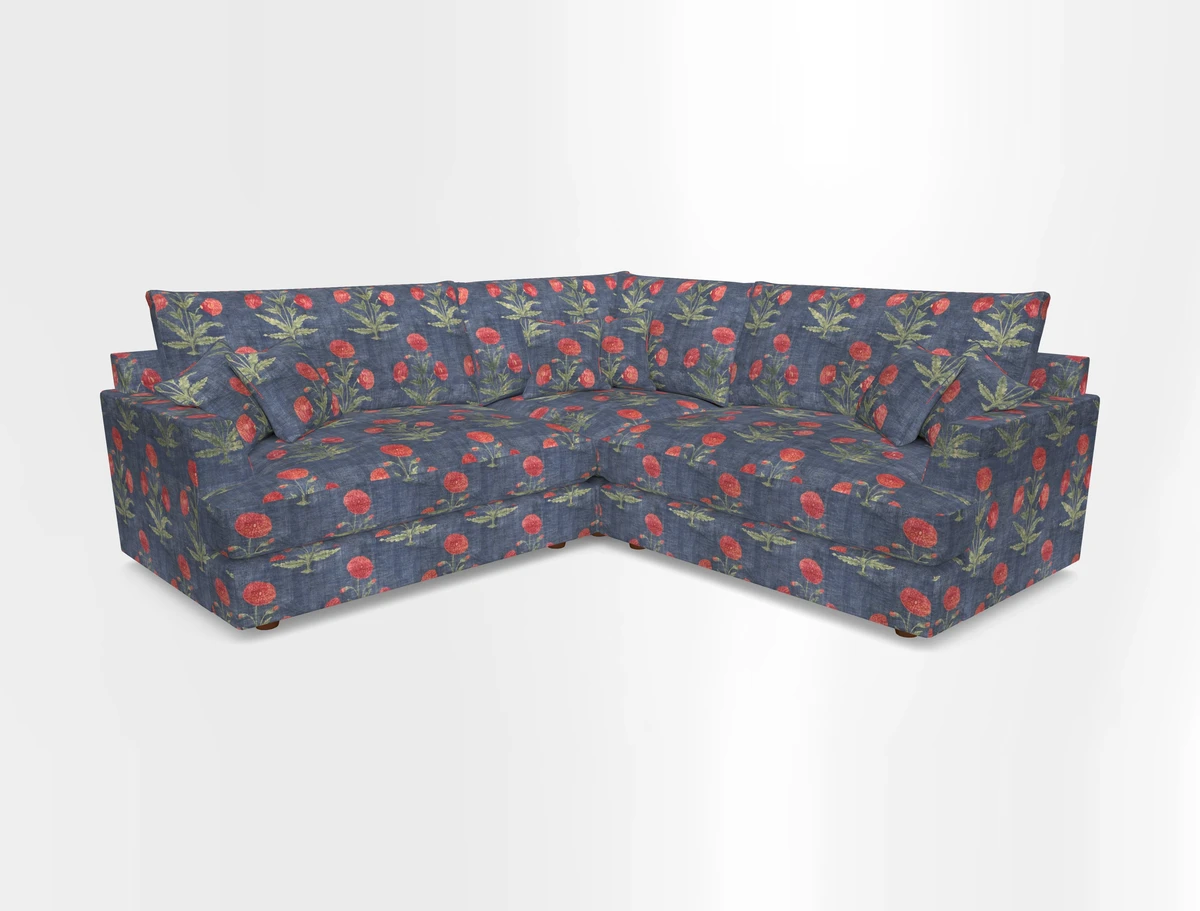 Slingsby Small Fitted Cover Corner Unit LHF & RHF in Two Tone Plain Biscuit.  Loose cover version available