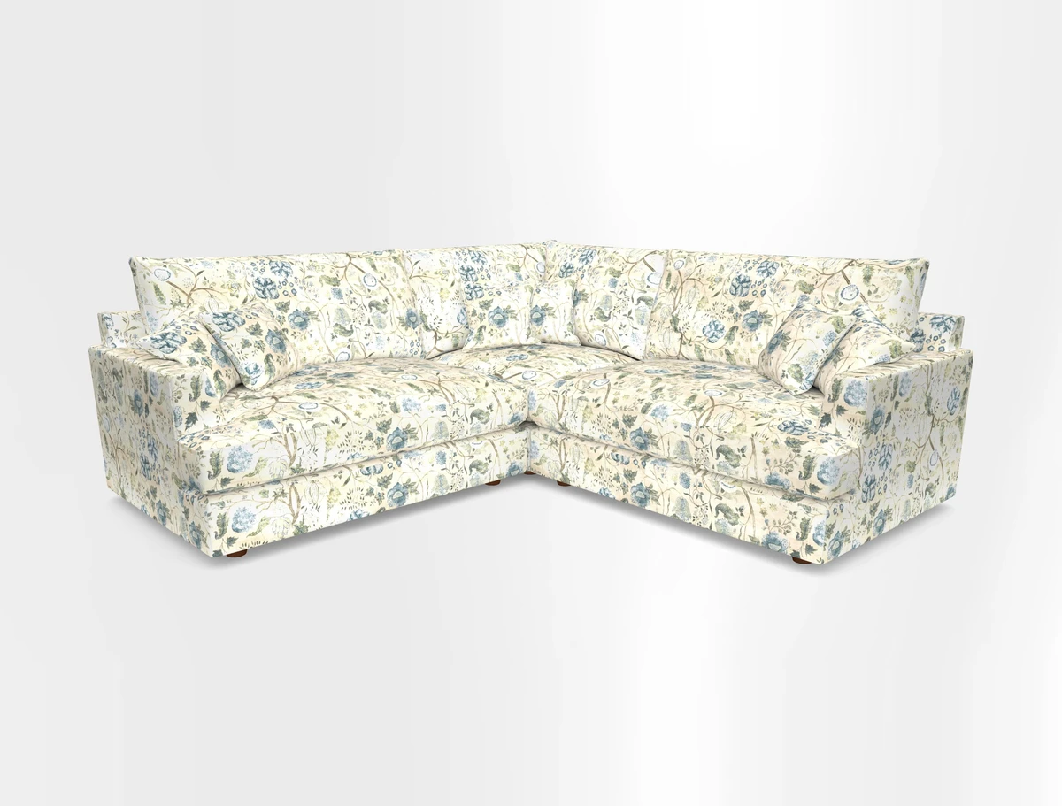 Slingsby Small Fitted Cover Corner Unit LHF & RHF in Two Tone Plain Biscuit.  Loose cover version available