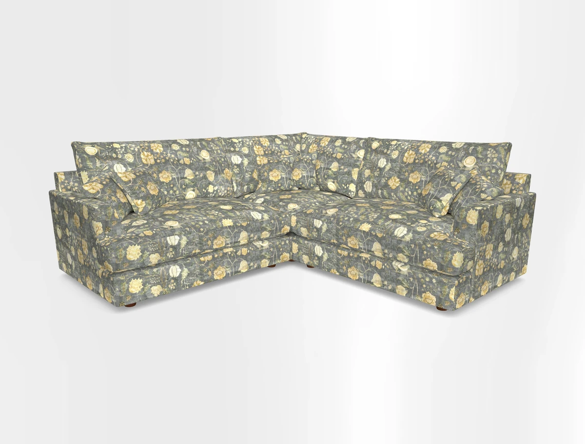 Slingsby Small Fitted Cover Corner Unit LHF & RHF in Two Tone Plain Biscuit.  Loose cover version available