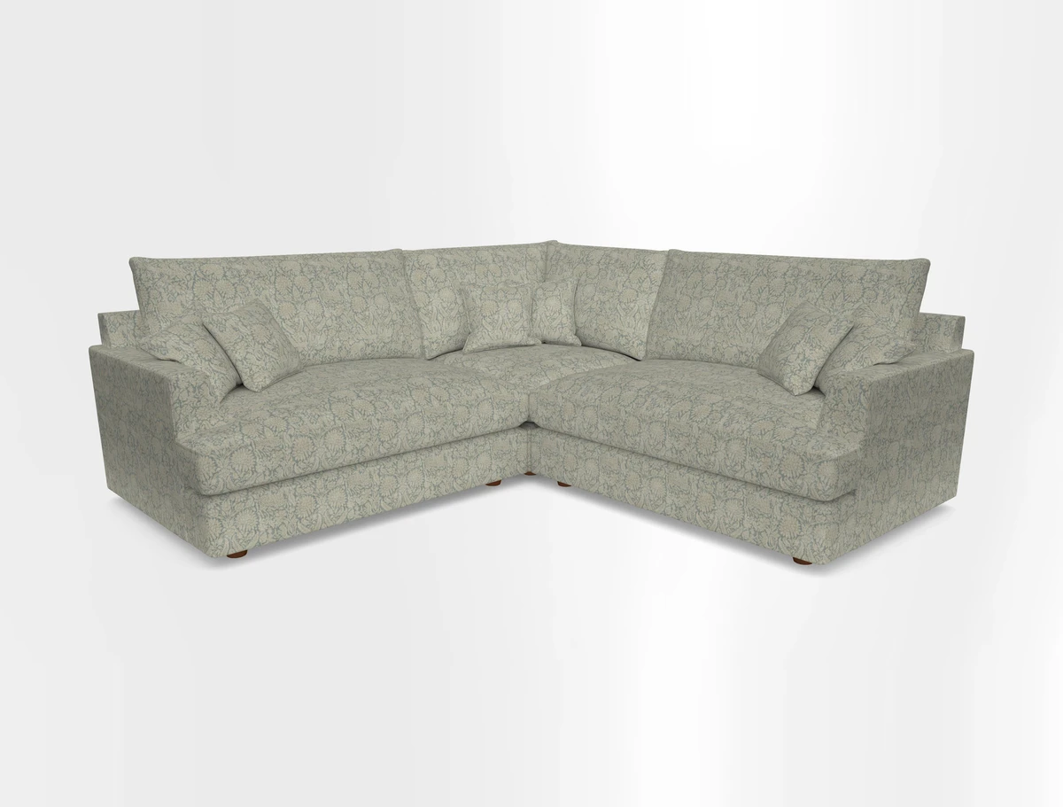 Slingsby Small Fitted Cover Corner Unit LHF & RHF in Two Tone Plain Biscuit.  Loose cover version available