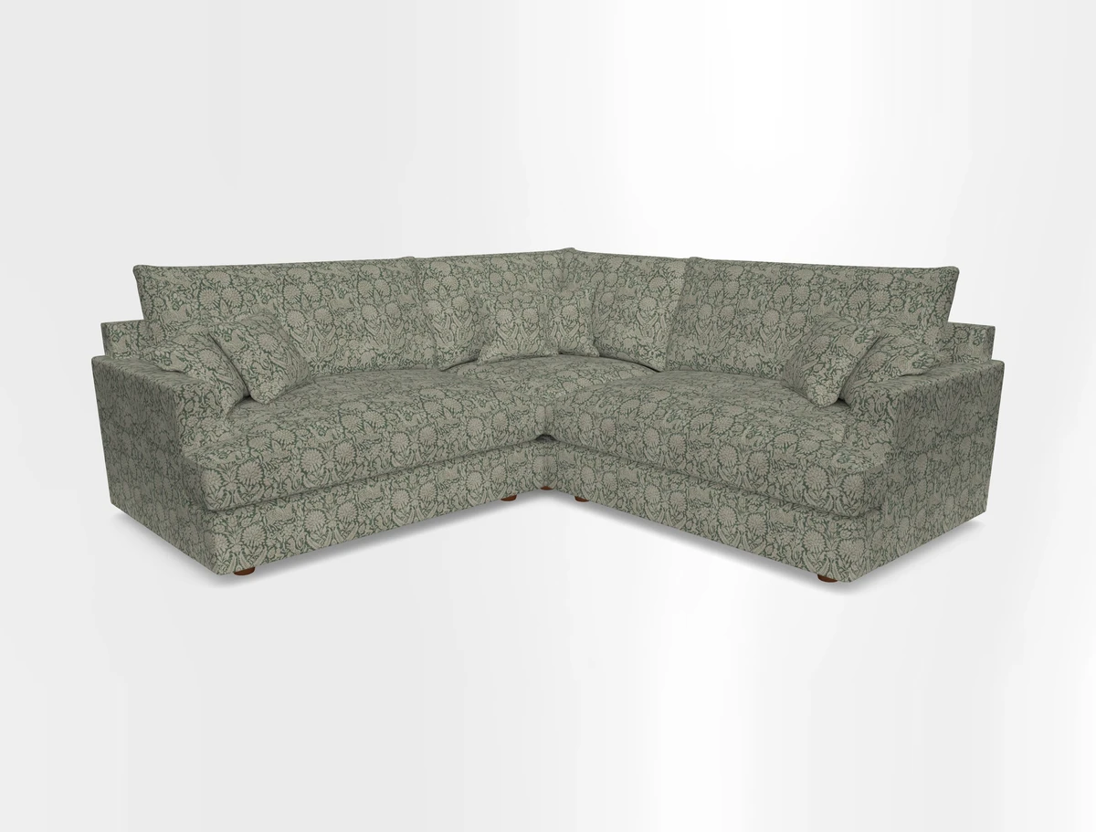 Slingsby Small Fitted Cover Corner Unit LHF & RHF in Two Tone Plain Biscuit.  Loose cover version available